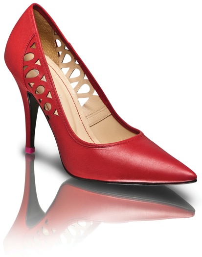kırmızı  sade ve şık ayakkabı modelleri