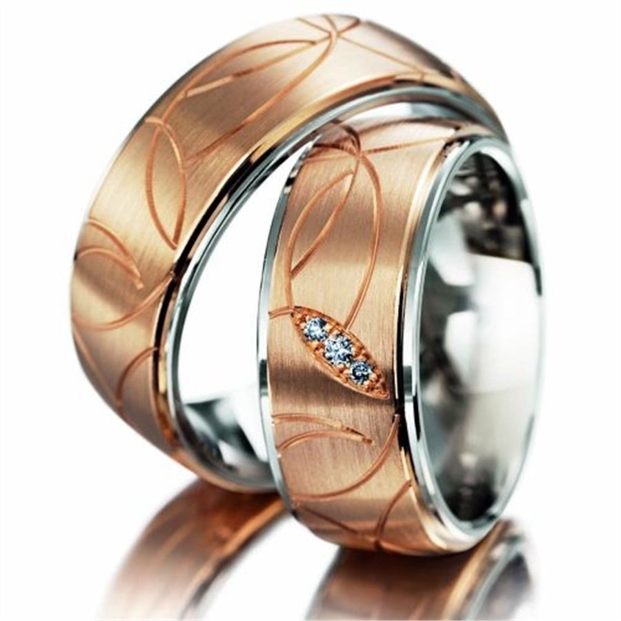 pembe altın nişan yüzüğü modeli