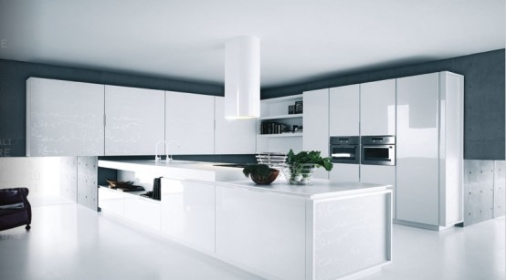 siyah beyaz modern mutfak dolabı