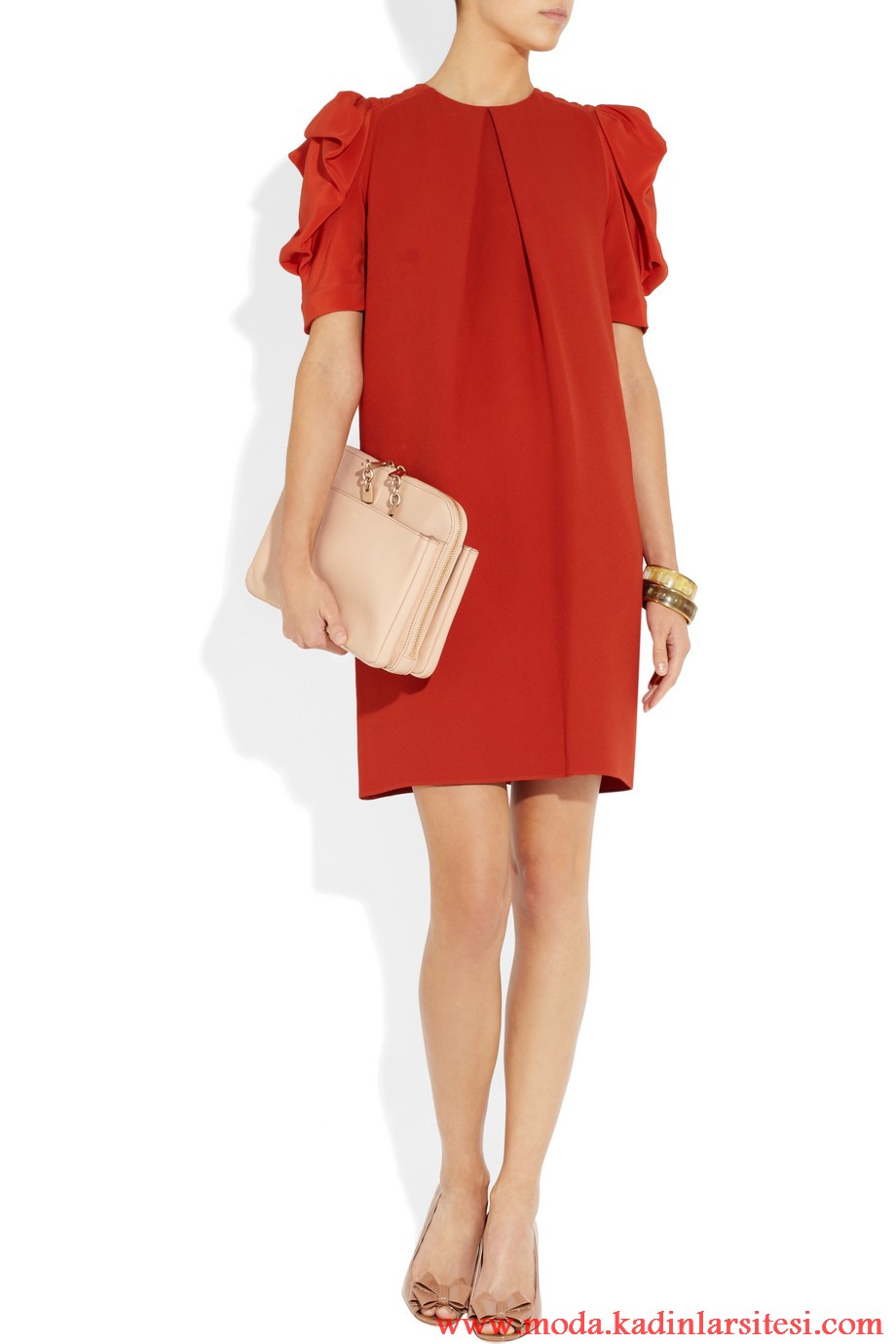 chloe kırmızı elbise modeli