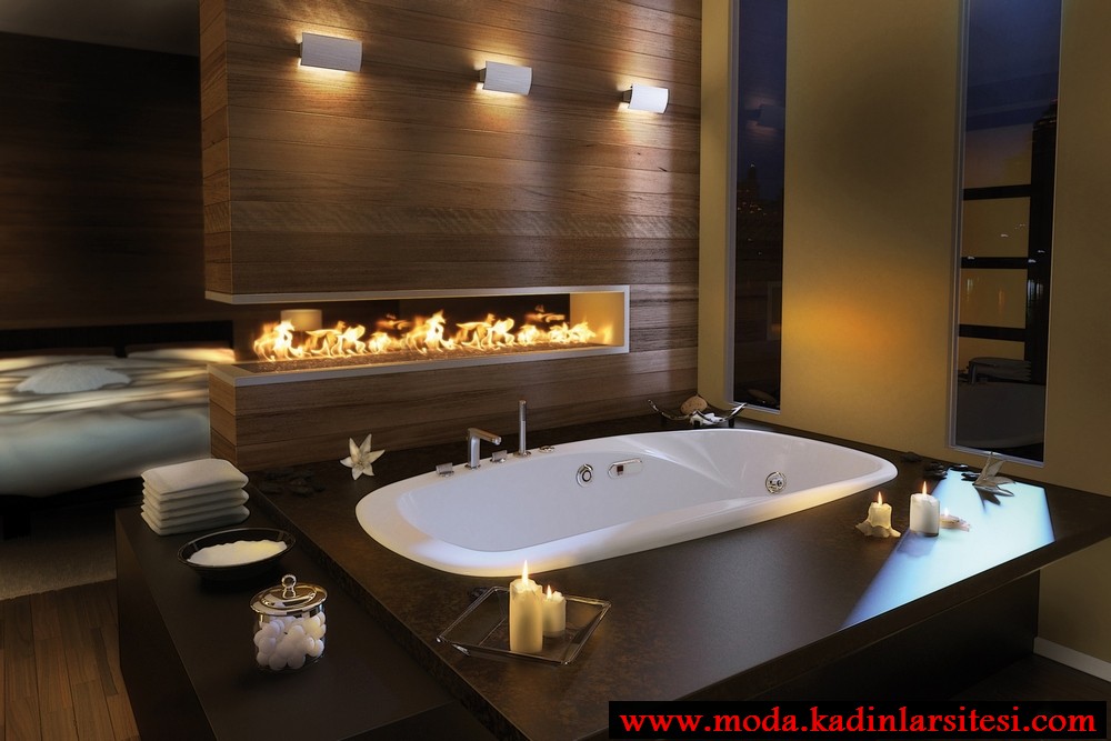 ahşap luxury banyo modeli