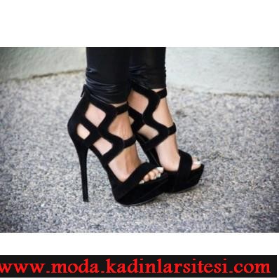 fermuarlı siyah kadife ayakkabı modeli