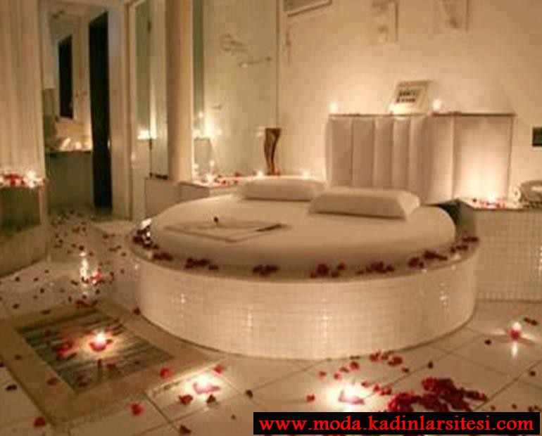 romantik yatak odası modeli