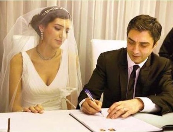 Necati Şaşmaz ile Nagehan Kaşıkçı'nın evlilik resmi